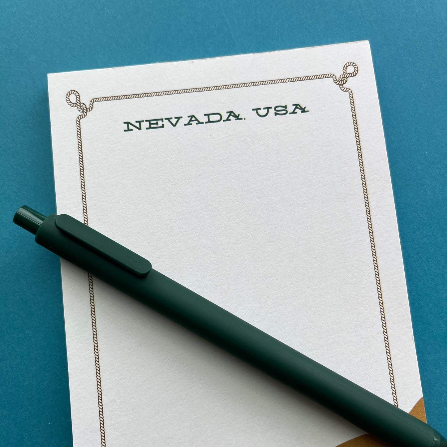 Nevada USA Notepad and Pen