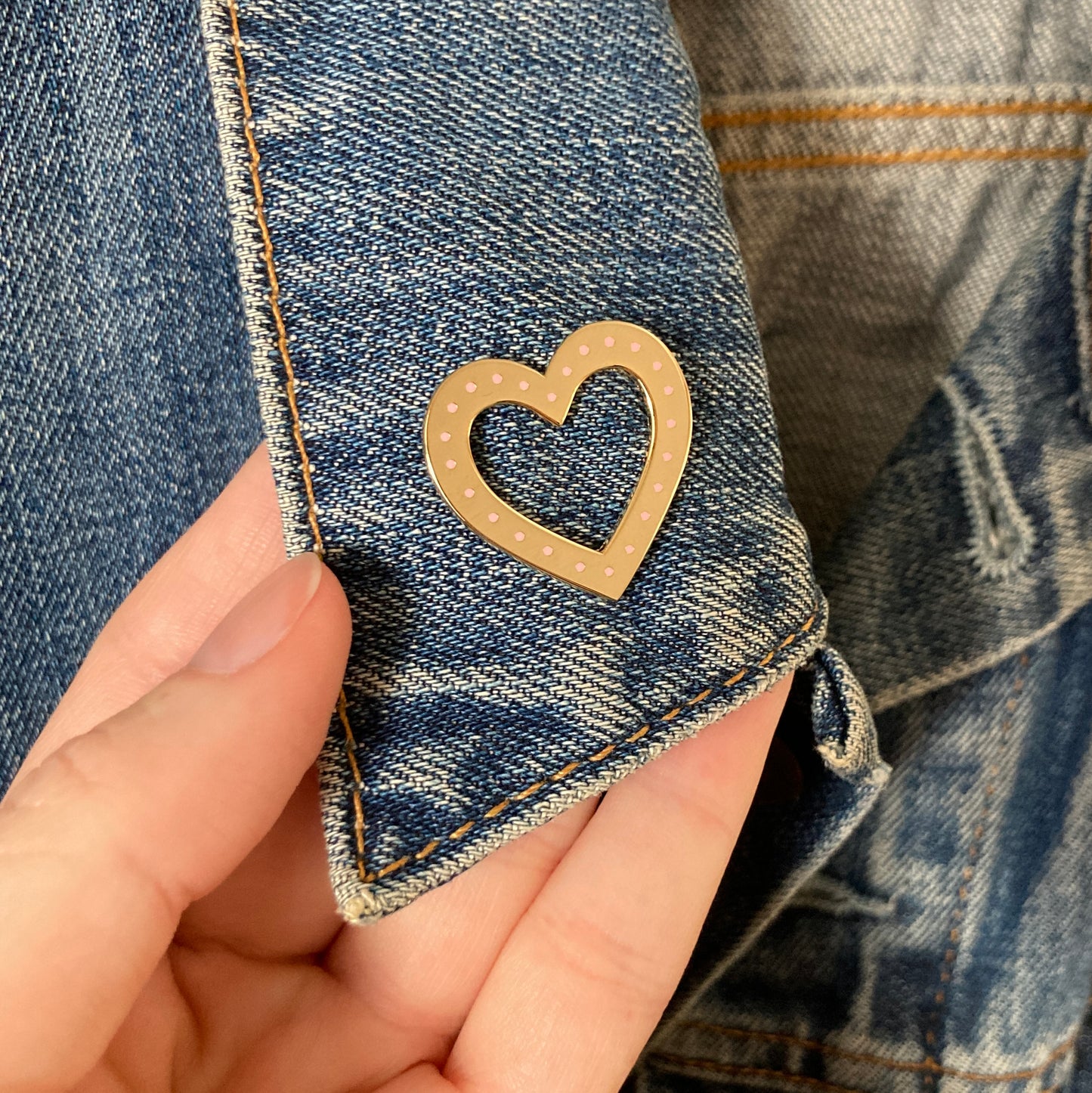Vintage Wedding Chapel Heart Pin