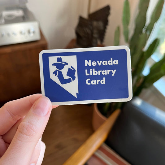 Vintage Nevada Library Card Sticker