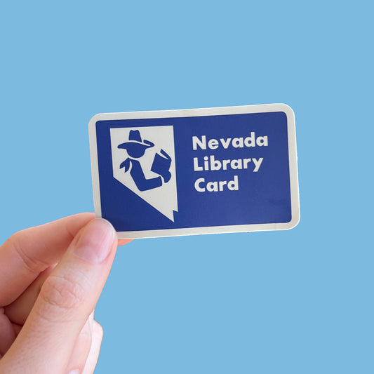 Vintage Nevada Library Card Sticker