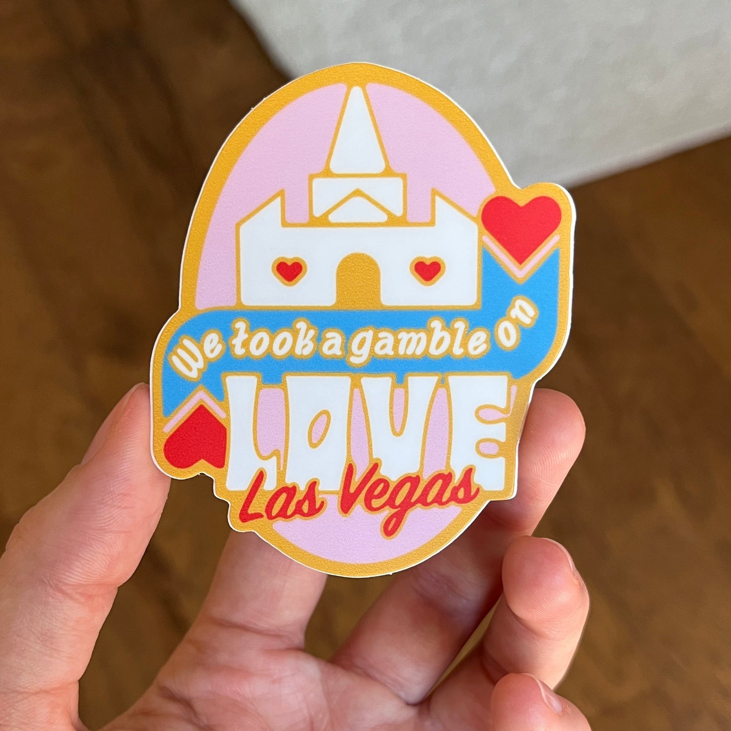 Gamble On Love Las Vegas Elopement Sticker