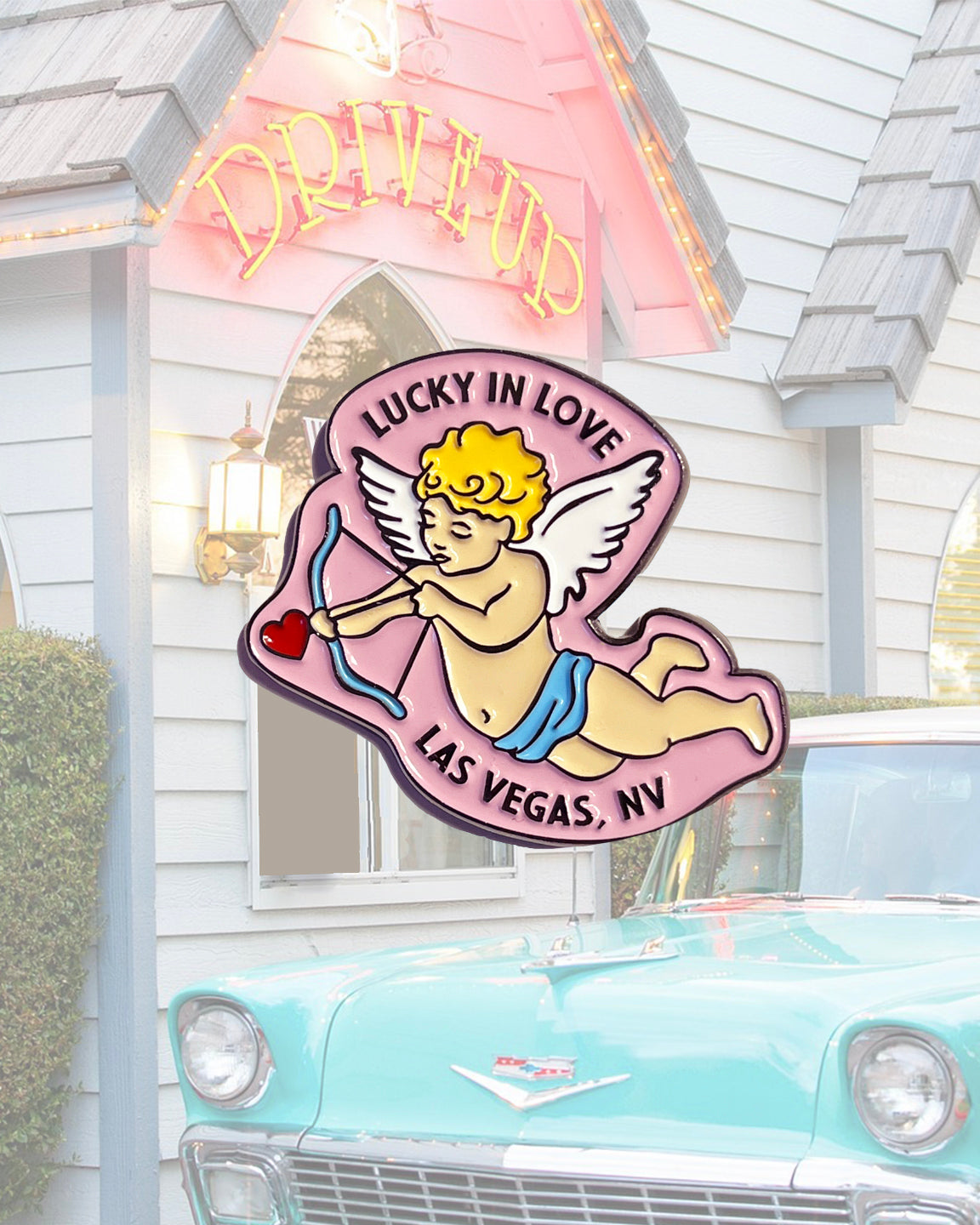 Lucky In Love Cherub Pin