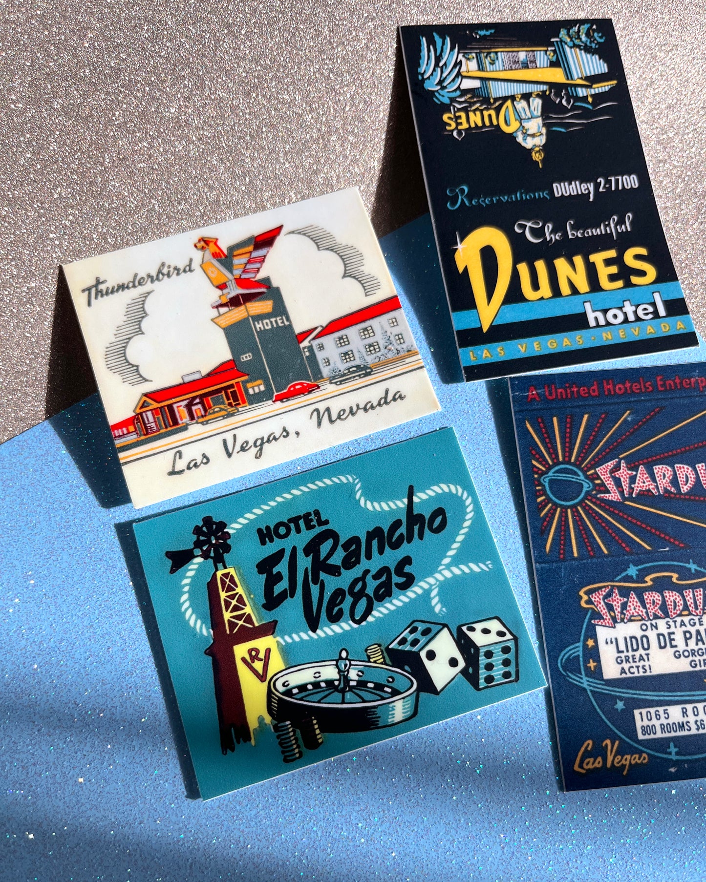 Vintage Matchbook Sticker Collection