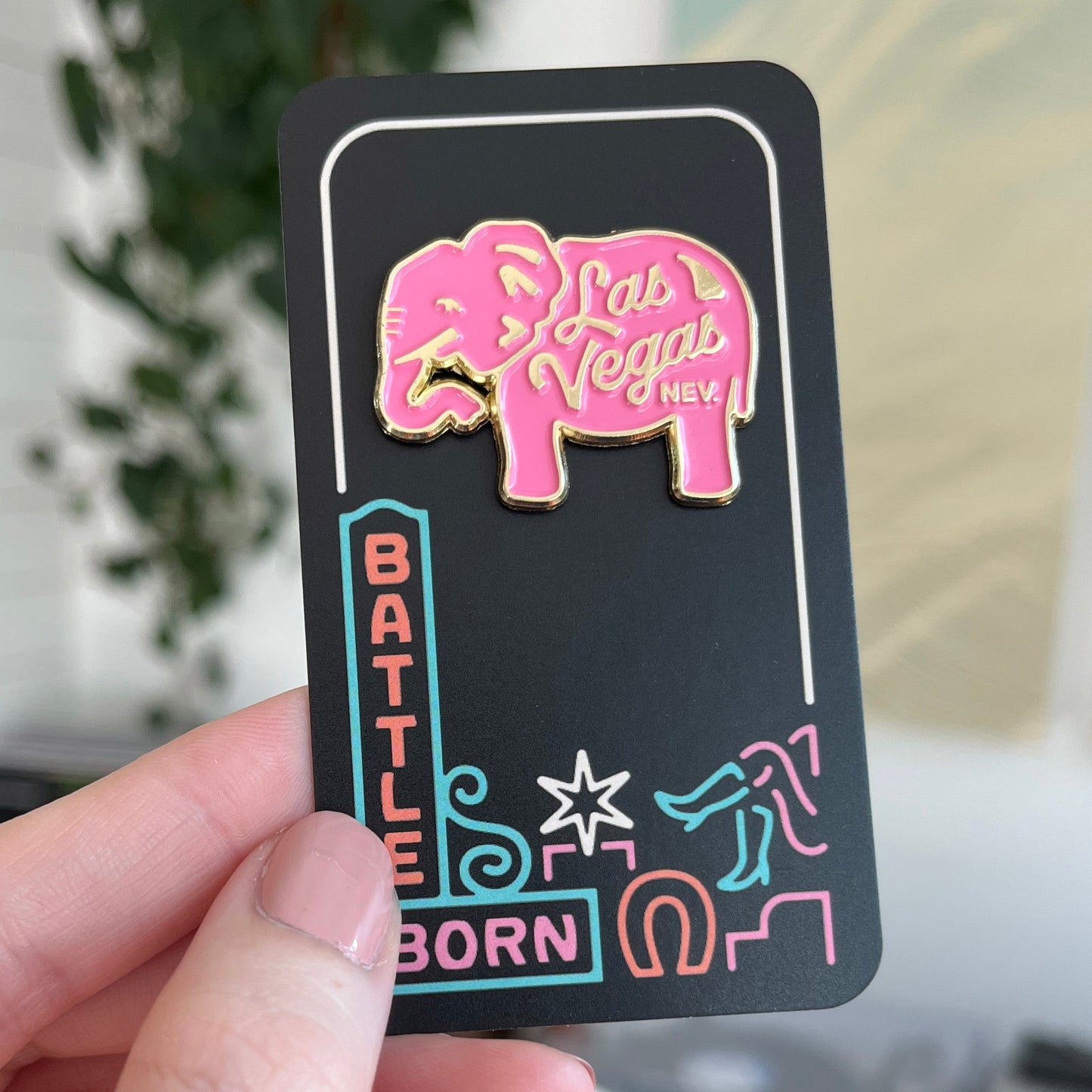 Diamond Inn Motel Pink Elephant Pin