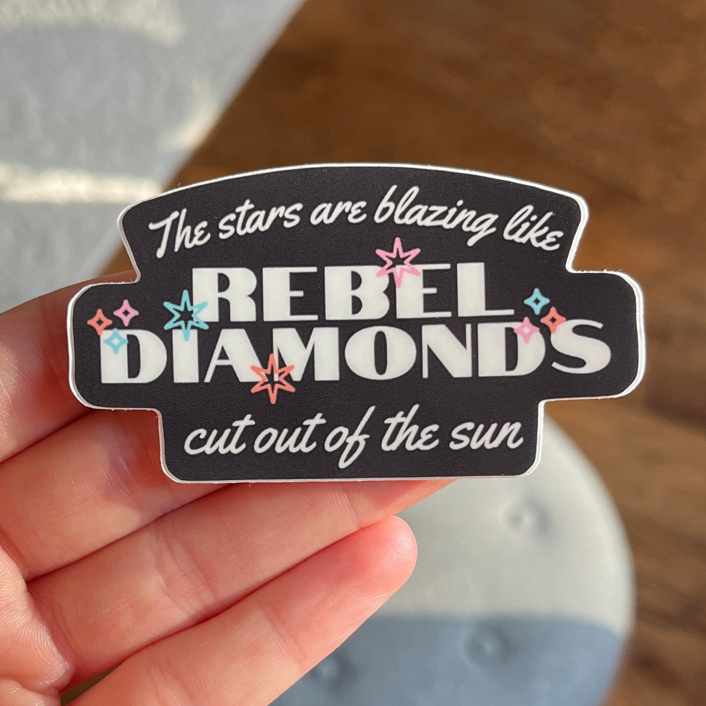 The Stars Are Blazing Like Rebel Diamonds Cut Out of the Sun - The Killers "Read My Mind" Lyrics Sticker