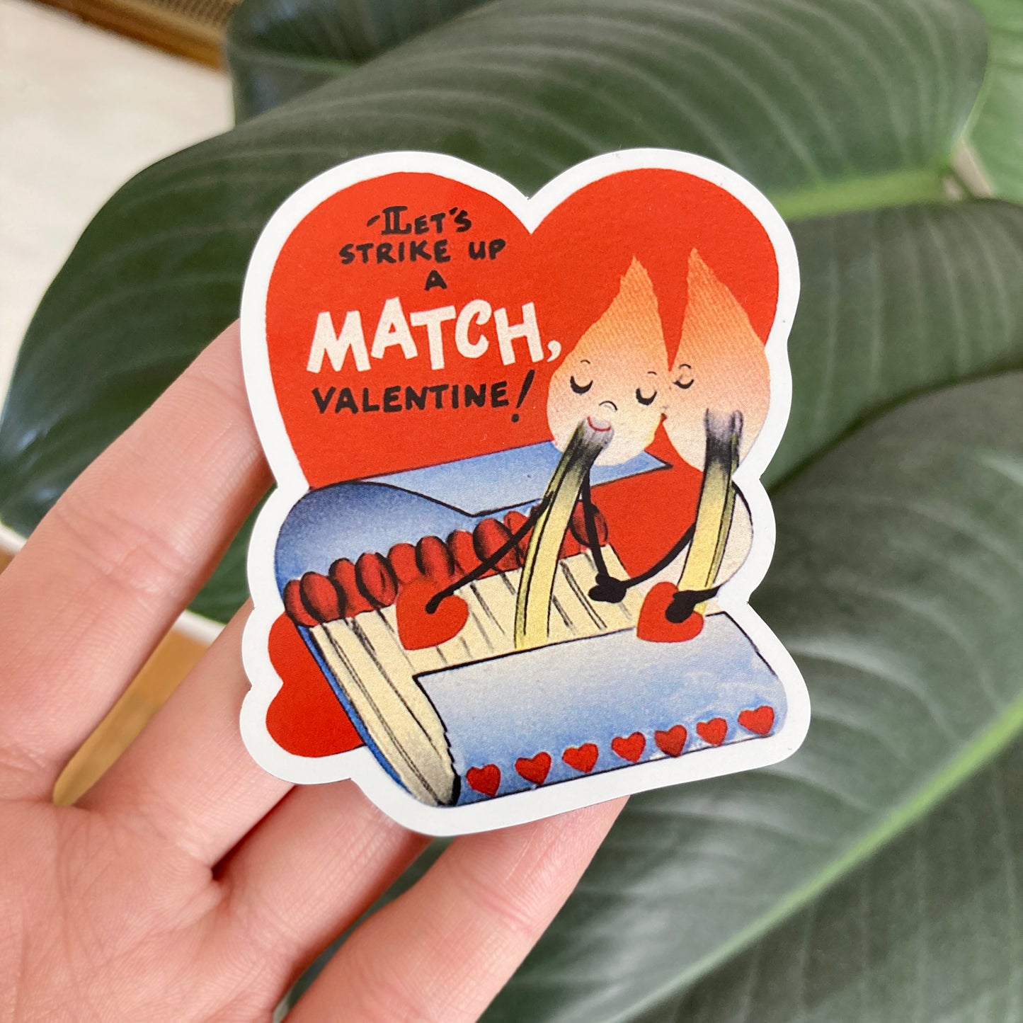 Let's Strike A Match Valentines Magnet