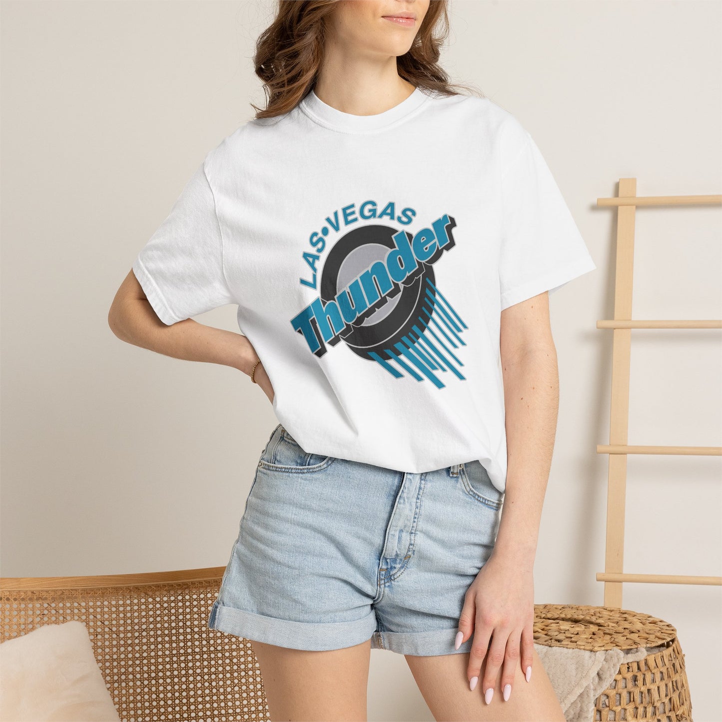Las Vegas Thunder T Shirt - Black Or White - Comfort Colors