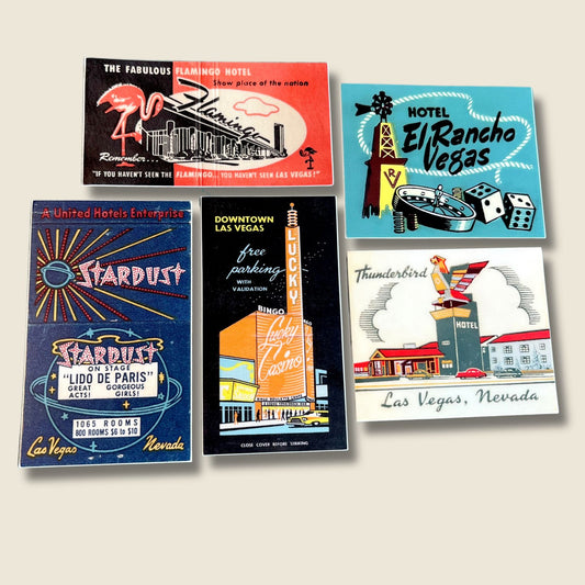 Vintage Matchbook Sticker Collection