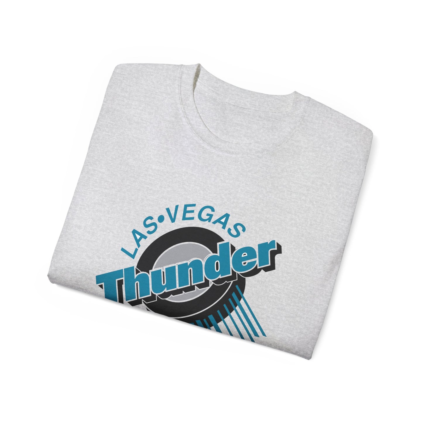 Las Vegas Thunder Vintage Hockey 90's Style Boxy Shirt - Heather Grey