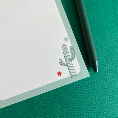 Western Sage Green Notepad and Pen
