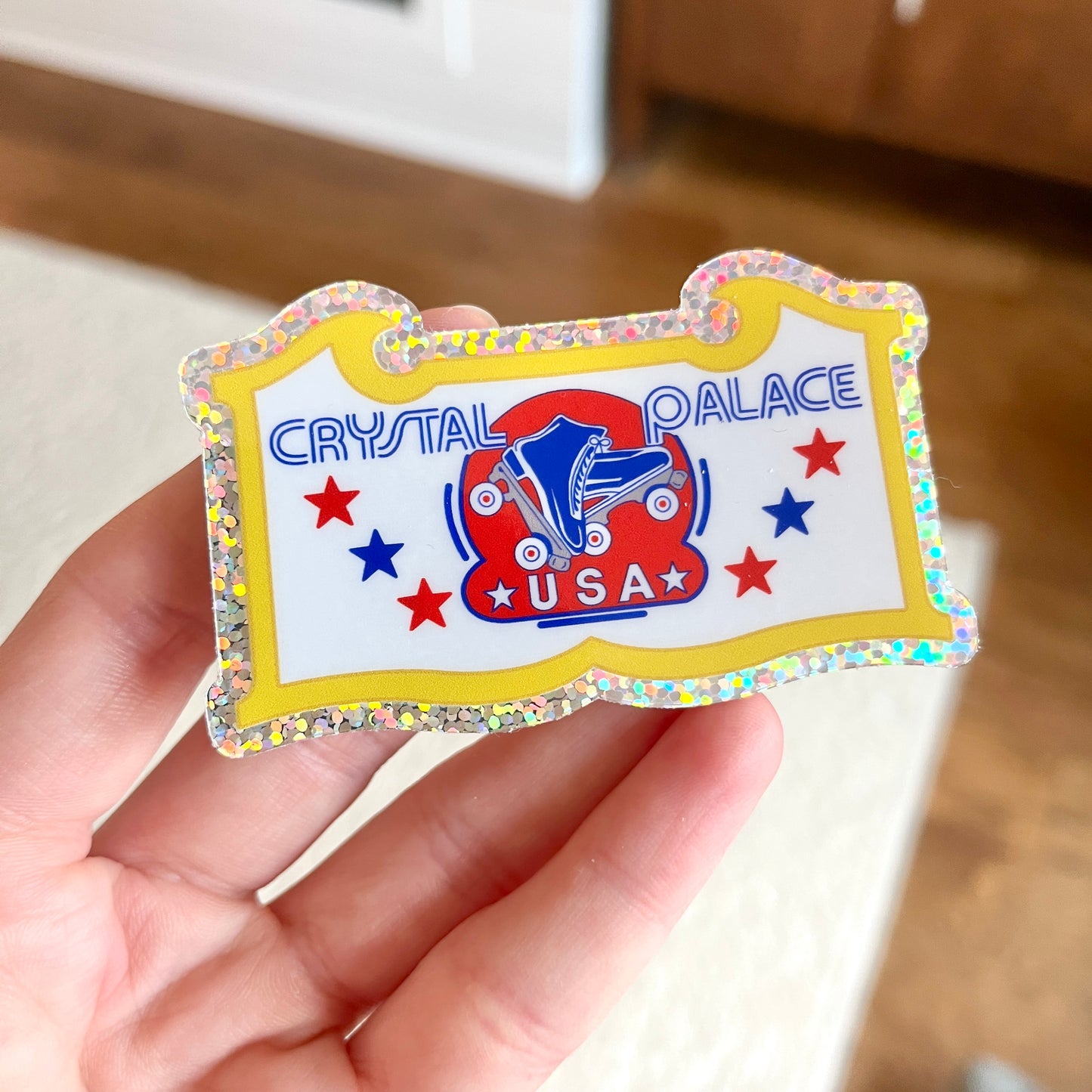Crystal Palace Sticker with Glitter