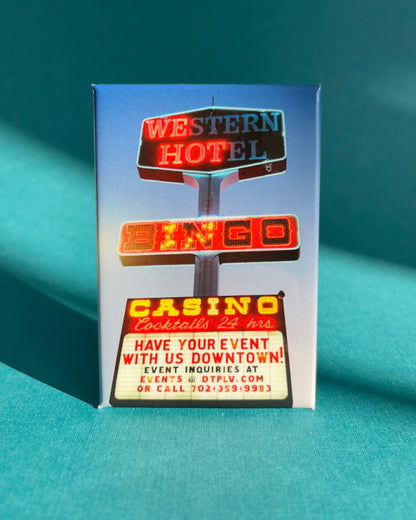 Western Hotel Downtown Las Vegas Photo Magnet