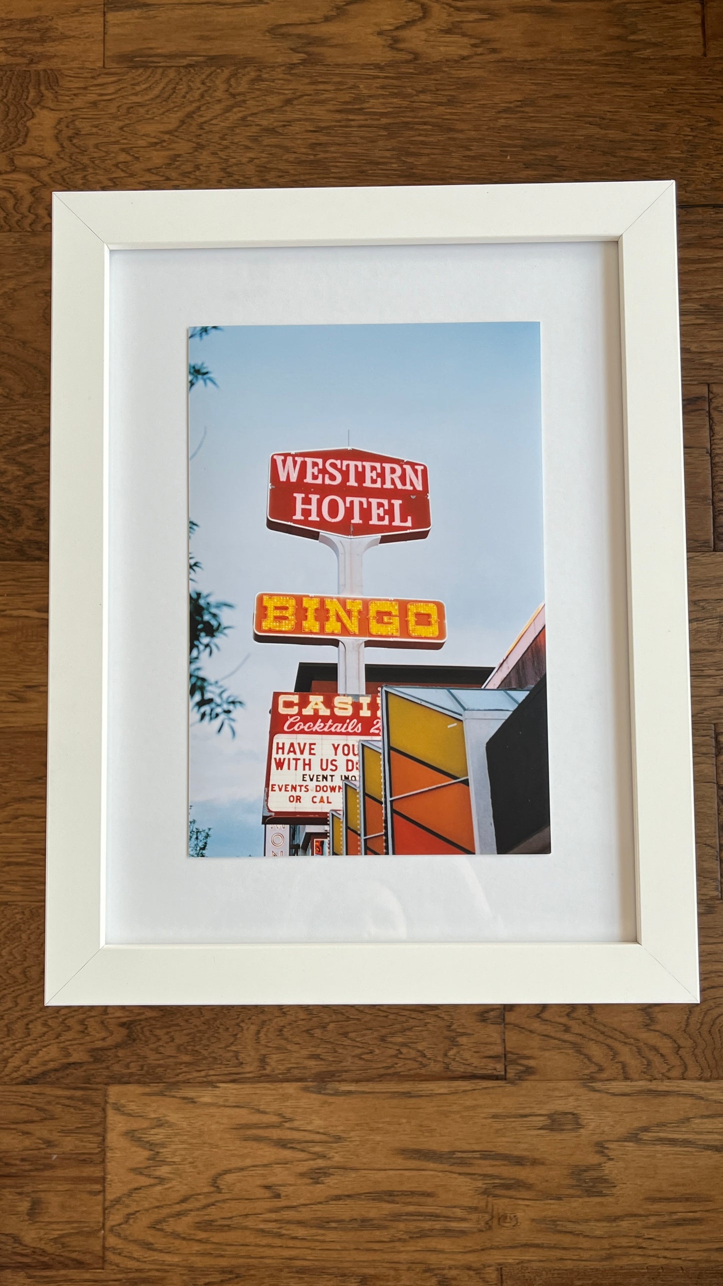 Western Hotel Nighttime 8x12" Photo Print