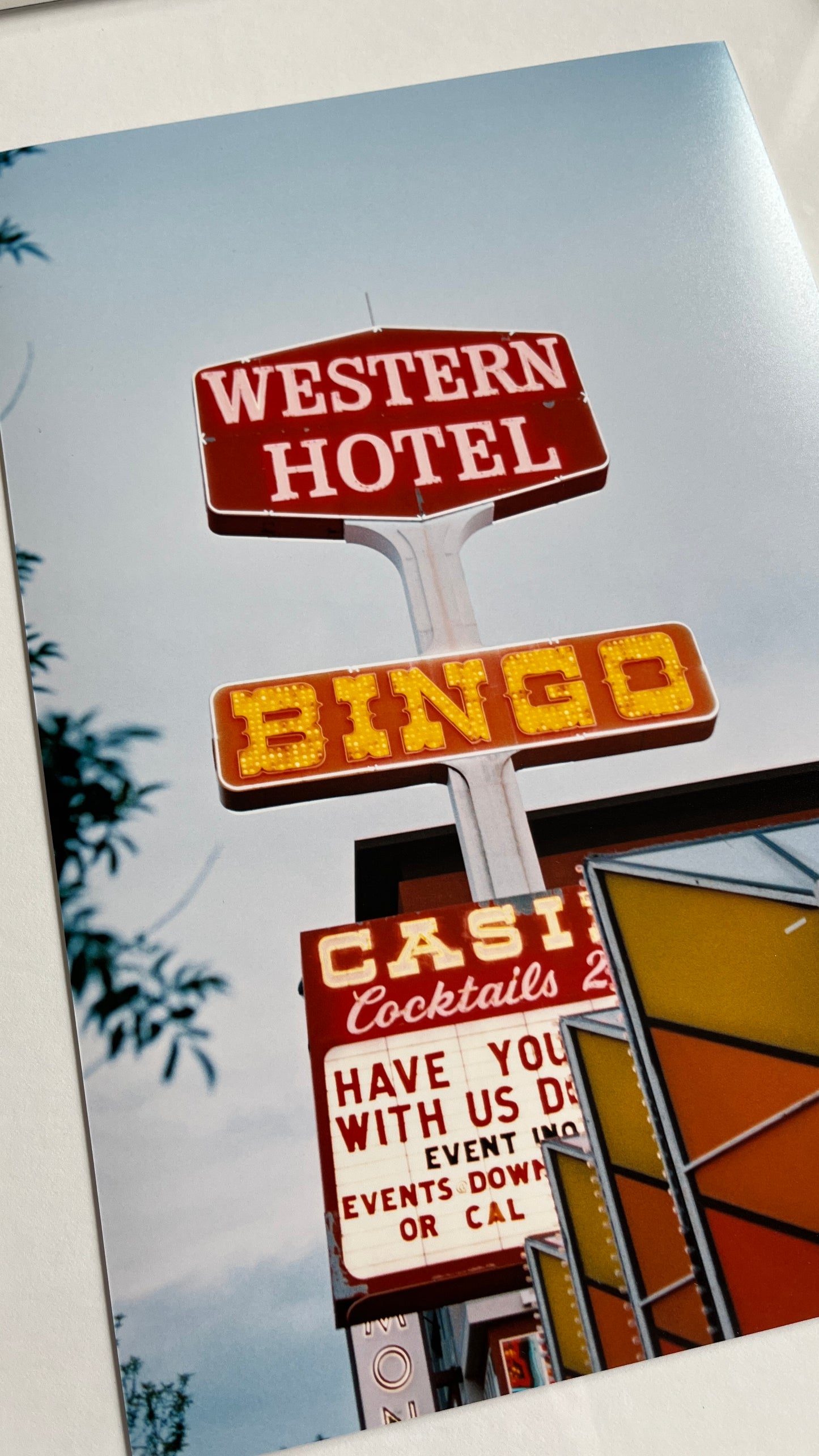 Western Hotel Nighttime 8x12" Photo Print