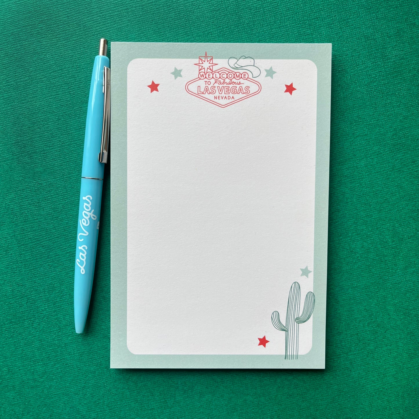 Western Sage Green Notepad and Pen