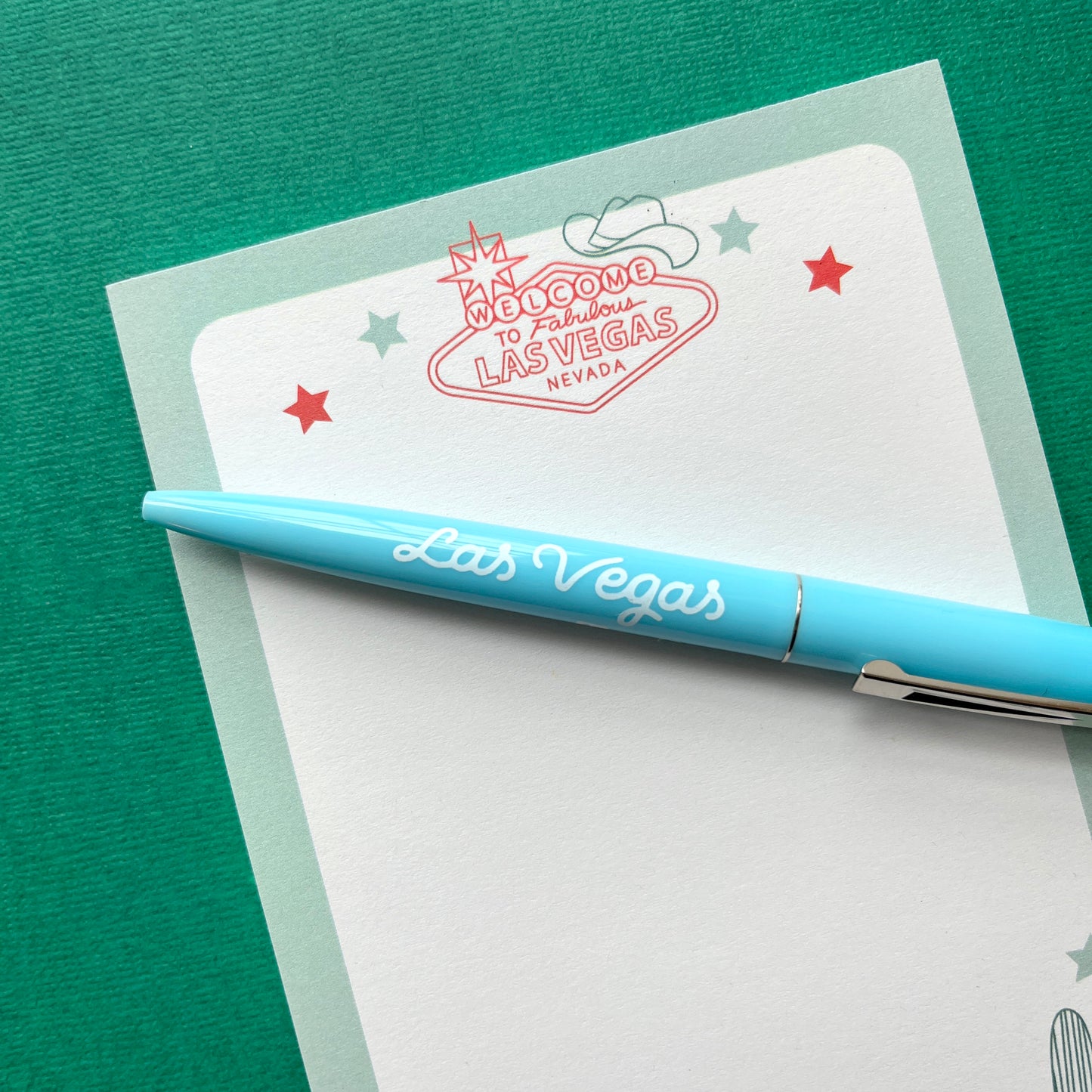 Western Sage Green Notepad and Pen