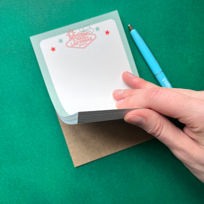 Western Sage Green Notepad and Pen