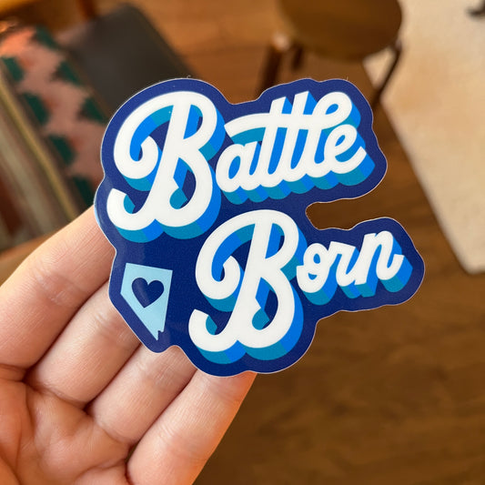 Battle Born Blue Sticker