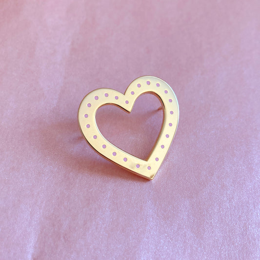Vintage Wedding Chapel Heart Pin