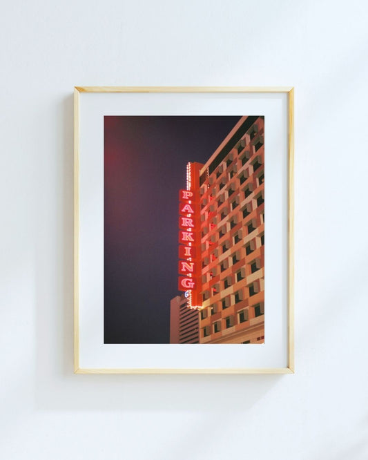 Parking Neon Sign 8x12" Photo Print