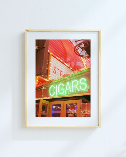 Cigars Neon 8x12" Photo Print