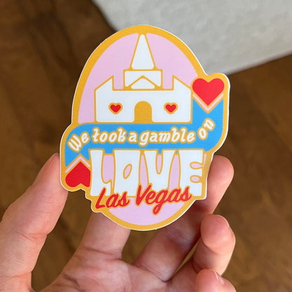 Gamble On Love Las Vegas Elopement Sticker