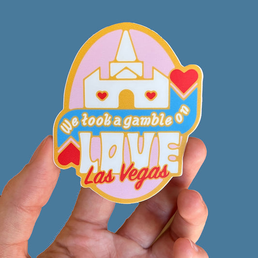 Gamble On Love Las Vegas Elopement Sticker