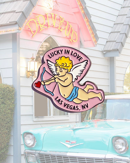 Lucky In Love Cherub Pin