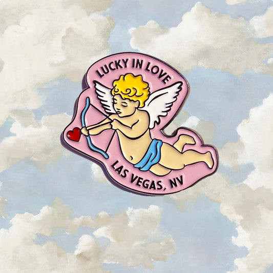 Lucky In Love Cherub Pin