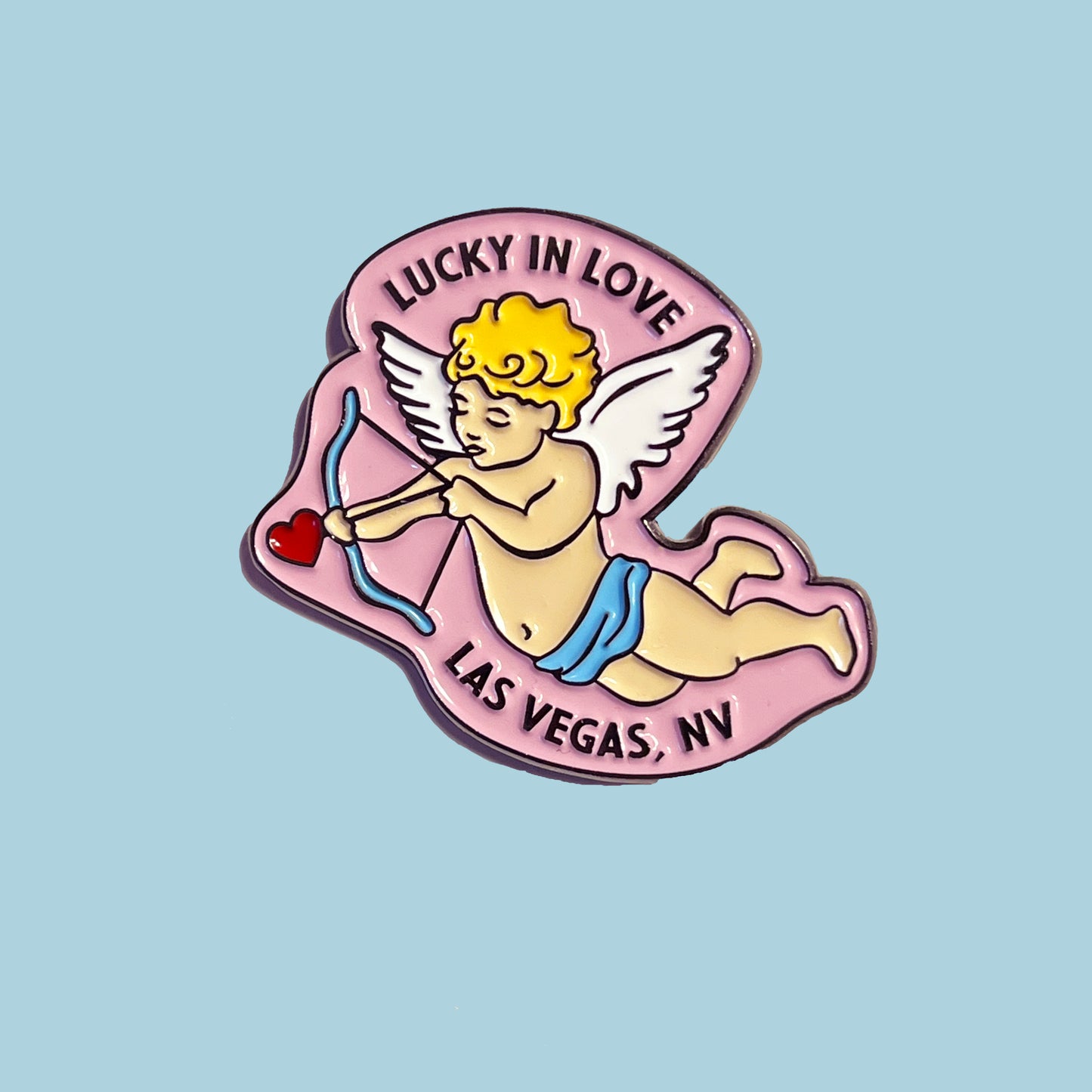 Lucky In Love Cherub Pin