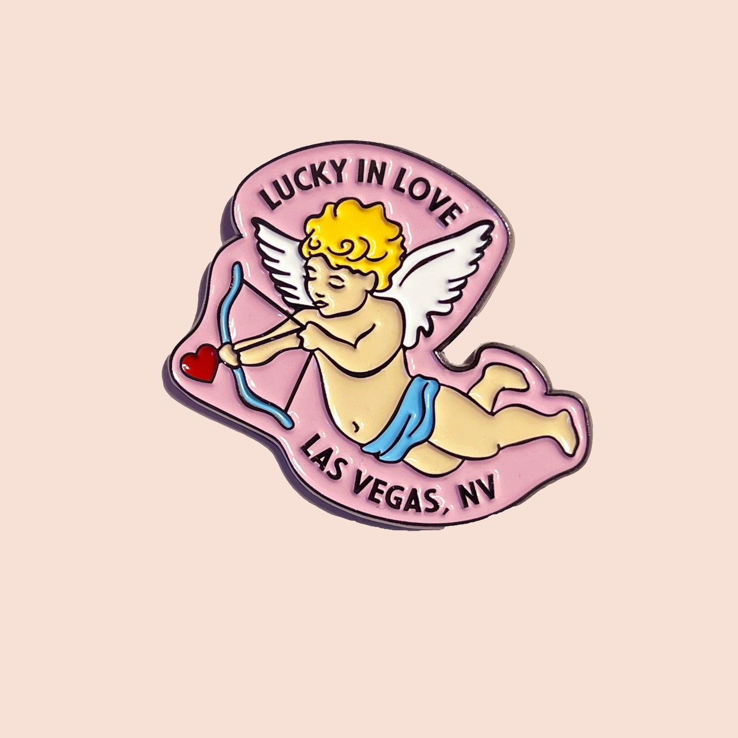 Lucky In Love Cherub Pin
