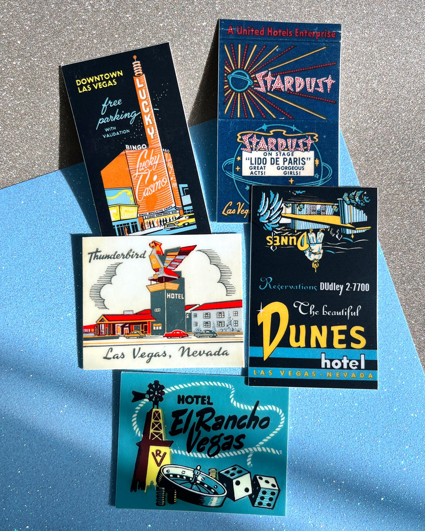 Vintage Matchbook Sticker Collection