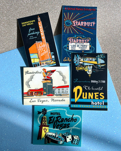 Vintage Matchbook Sticker Collection