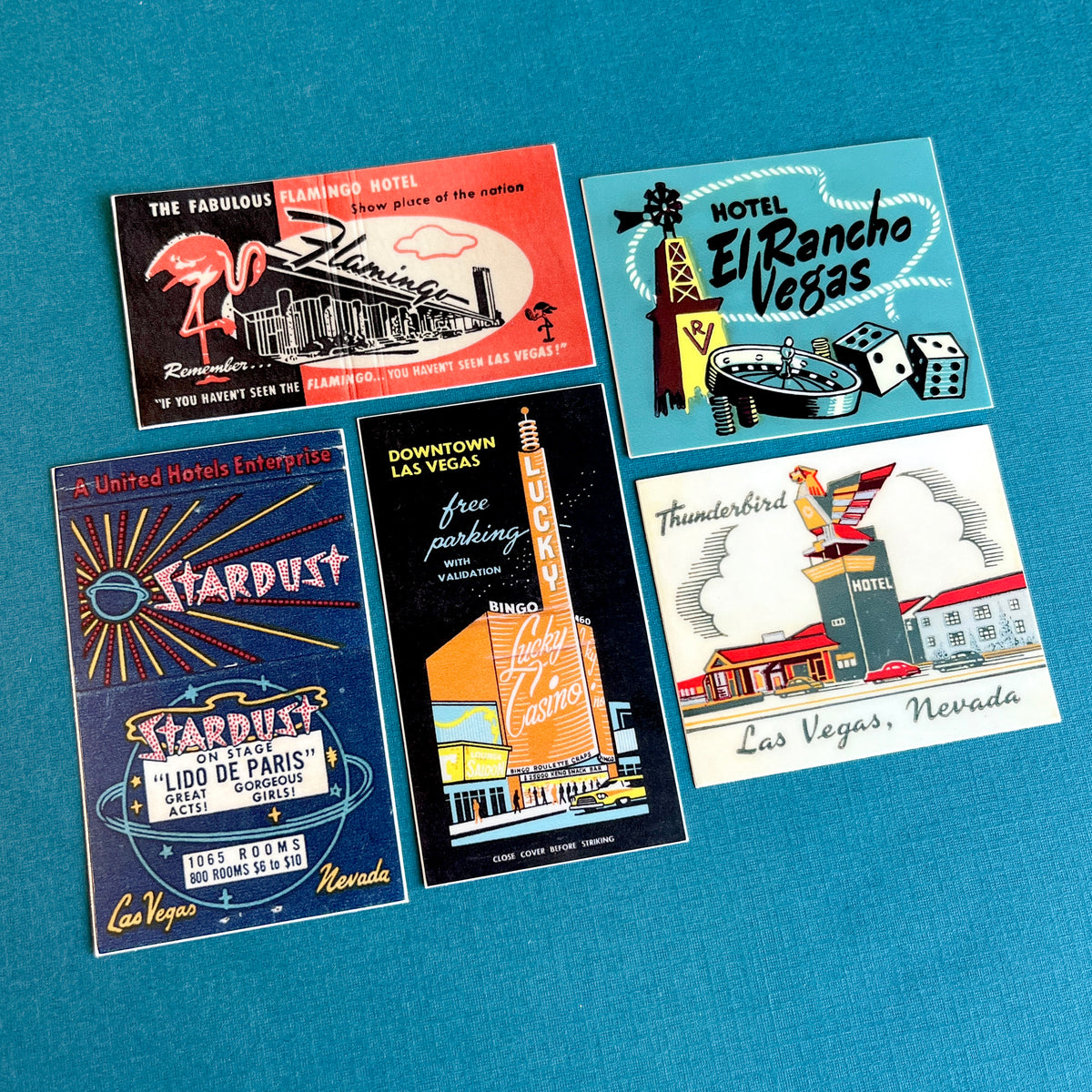 Vintage Matchbook Sticker Collection