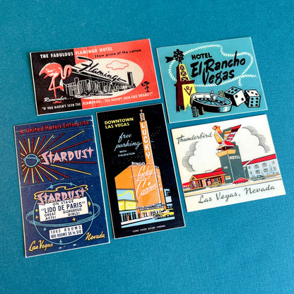 Vintage Matchbook Sticker Collection