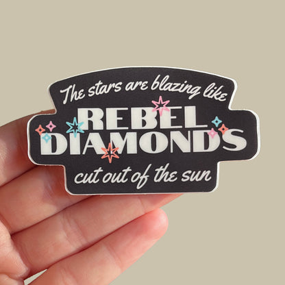 The Stars Are Blazing Like Rebel Diamonds Cut Out of the Sun - The Killers "Read My Mind" Lyrics Sticker