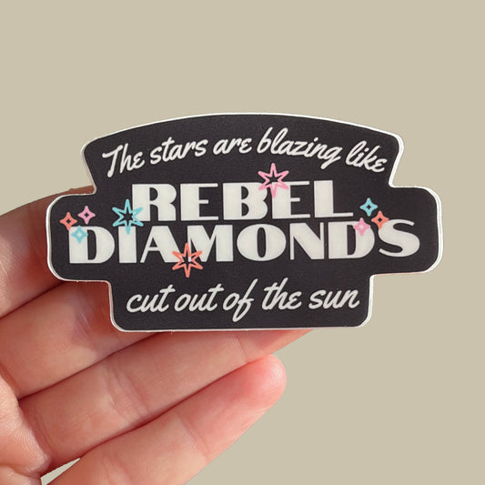 The Stars Are Blazing Like Rebel Diamonds Cut Out of the Sun - The Killers "Read My Mind" Lyrics Sticker