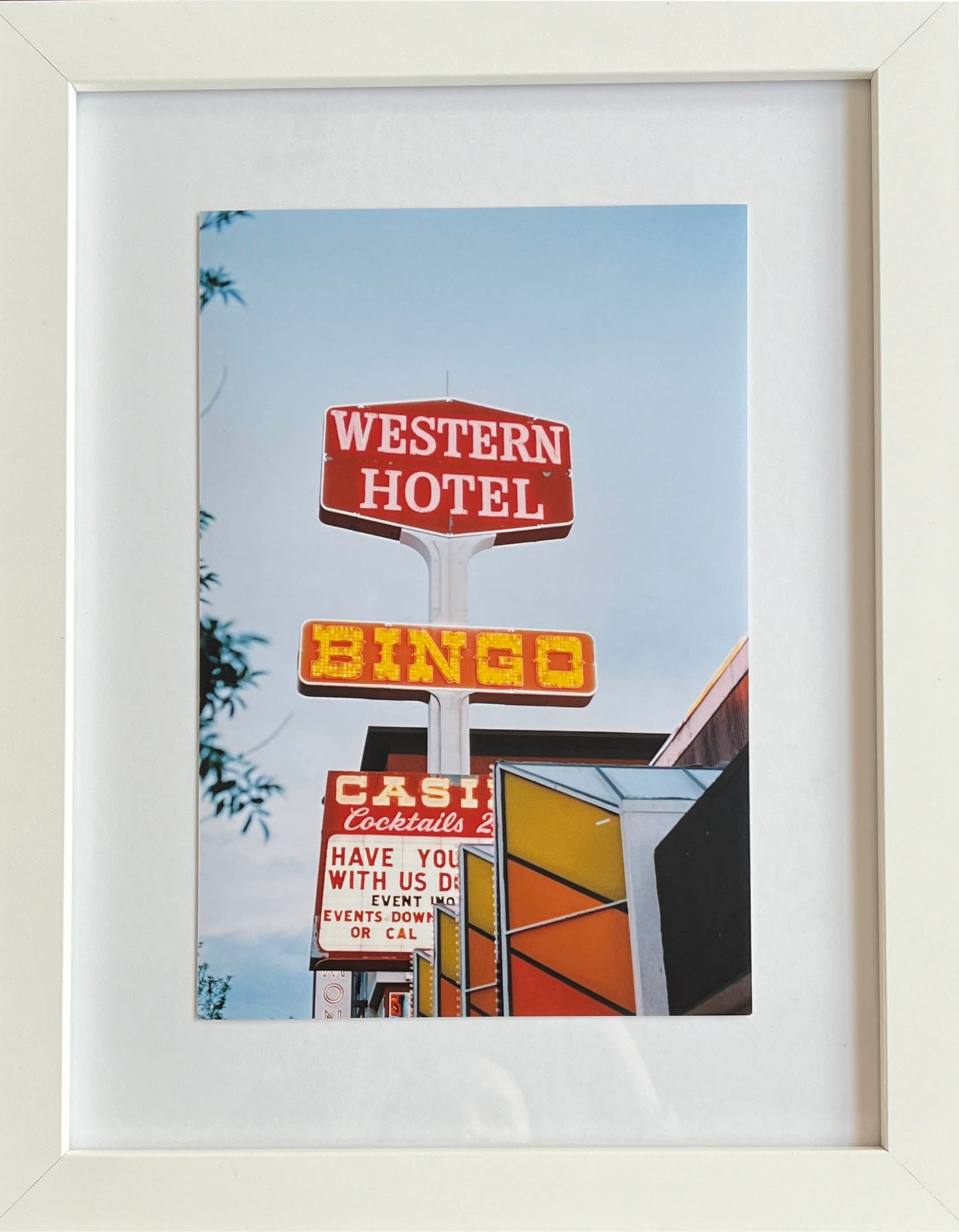 Western Hotel Nighttime 8x12" Photo Print