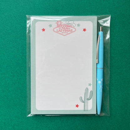 Western Sage Green Notepad and Pen