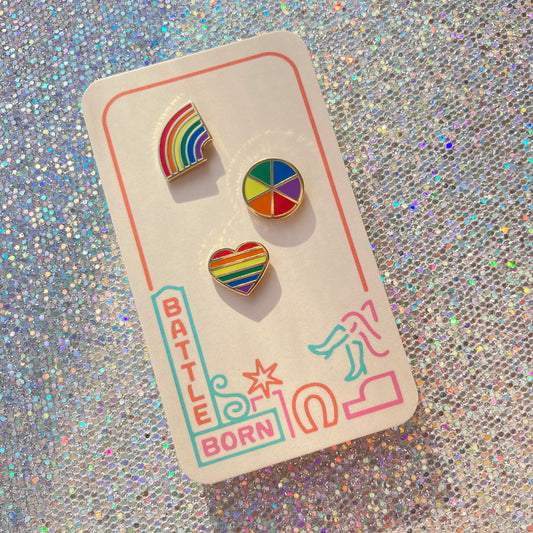 Rainbow Pins (Set of 3)