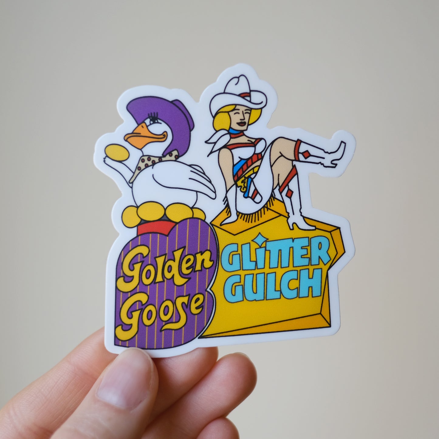 Glitter Gulch/Golden Goose Sticker
