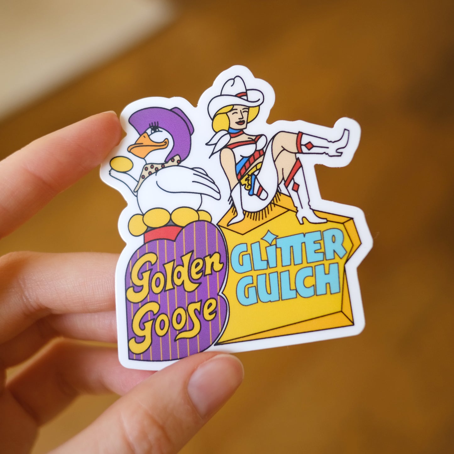 Glitter Gulch/Golden Goose Sticker